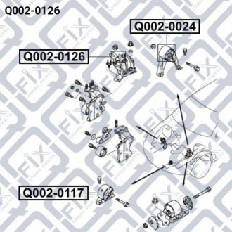 ПОДУШКА ДВИГУНА ПРАВА (ГІДРАВЛІЧНА) Q-fix Q002-0126