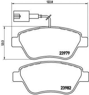 Тормозные колодки дисковые, к-кт. BREMBO P23 140