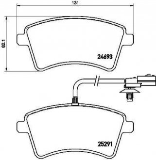 Тормозные колодки дисковые, к-кт. BREMBO P68 058 (фото 1)