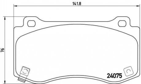 Тормозные колодки дисковые, к-кт. BREMBO P 11 023