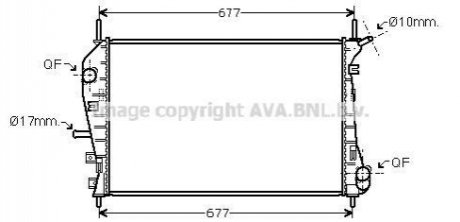 Радиатор, охлаждение двигателя AVA COOLING FDA2376 (фото 1)