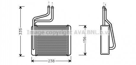 Радиатор, отоление салона AVA COOLING FD6286