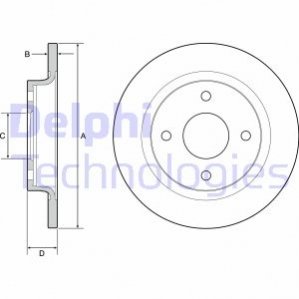 Диск Гальмвний Заднй Delphi BG4954C