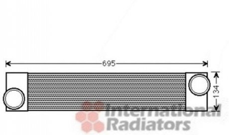 Радіатор інтеркулера Van Wezel 06004375