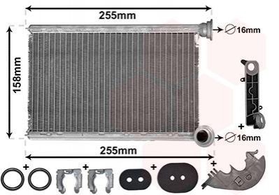 Радиатор отопителя RENAULT MEGANE 11/02 > 09 Van Wezel 43006551