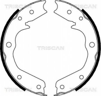 Комплект гальмівних колодок, Стоянкове гальмо TRISCAN 810024002