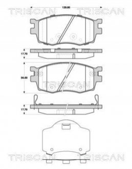 Комплект тормозных колодок, дисковый тормоз TRISCAN 811043031 (фото 1)