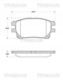 Колодки гальмівні передні TRISCAN 811013073