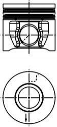Поршень двигуна KOLBENSCHMIDT 40739610 (фото 1)