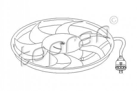Вентилятор радиатора охлаждения Opel Astra G, Zafira A TOPRAN / HANS PRIES 207 210
