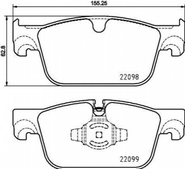 Гальмівні колодки дискові BREMBO P86028