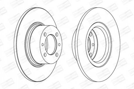 Диск гальмівний ВАЗ 2101 передн. (2 шт.) (вир-во) CHAMPION 561074CH