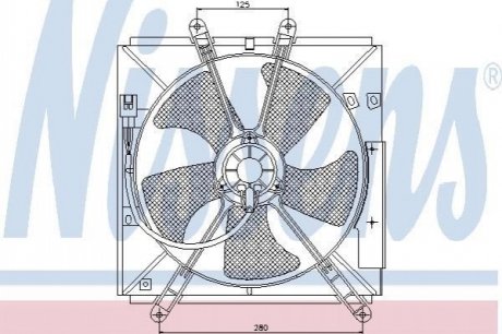 Вентилятор радиатора toyota carina 1.6-2.0 93-97 NISSENS 85330