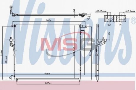 Конденсер FORD RANGER (TKE) (11-) 2.2 TDCI NISSENS 940266