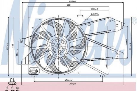 Вентилятор радиатора ford mondeo -07 акпп NISSENS 85191