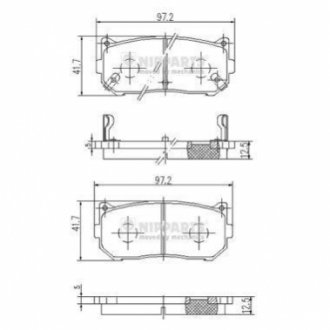 Гальмiвнi колодки дисковi моз NIPPARTS J3610301