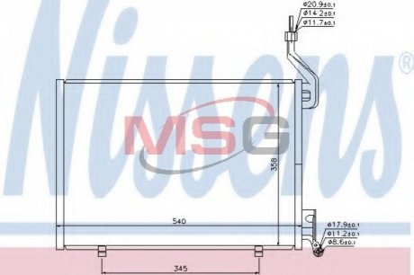 Радиатор кондиционера for NISSENS 940107