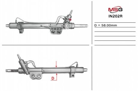 Рулевая рейка с ГУР восстановленная INFINITYQX 56 04-NISSA PATHFINDER 05-,NISSAN ARMADA 03-,NISSAN T MSG IN202R