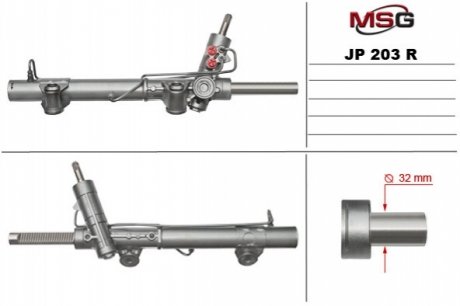 Рулевая рейка с ГУР восстановленная JEEP CHEROKEE (KJ) 01-08, JEEP LIBERTY 01-06 MSG JP203R