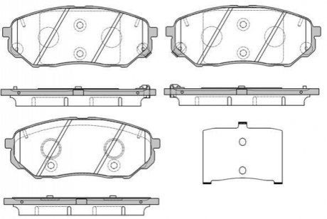 Колодки гальмівні диск. перед. (вир-во Remsa) Kia Sorento III 15> (P17613.02) WOKING P1761302