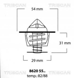 Термостат, охлаждающая жидкость TRISCAN 8620 5588 (фото 1)