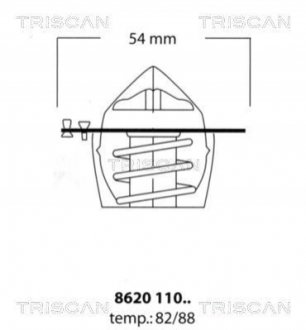 Термостат, охлаждающая жидкость TRISCAN 8620 11088