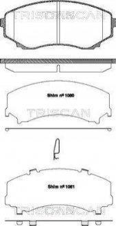 Колодки гальмівні передні TRISCAN 811050022