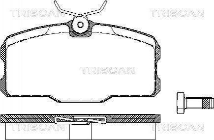 Колодки тормозные 1 TRISCAN 811023035