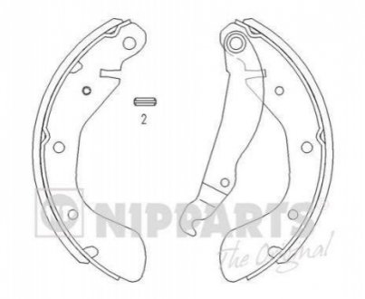 Гальмівні колодки NIPPARTS J3500900