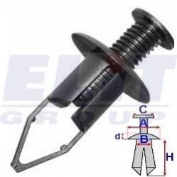 Дюбель бок. молдінгов (к-т:10 шт) размер:A = 18,1mm/B = 8,9mm/C = 9,7mm/d = 2,5mm/H = 24,6mm ELIT R B22110