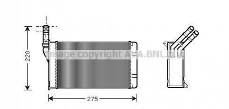 Радиатор отопителя | ZX / Xantia / P306 \'91- AVA COOLING CN6082 (фото 1)