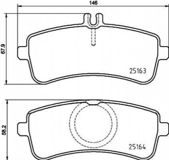 Колодки гальмівні дискові (комплект 4 шт) BREMBO P50132