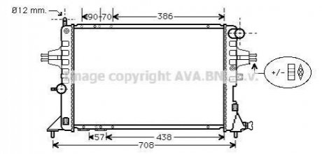 Радіатор 1.7TD [OE. 1300198 - 09119484] AVA COOLING Ola2252