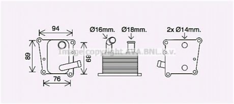 Масляный радиатор двигательное масло AVA COOLING FD3598 (фото 1)