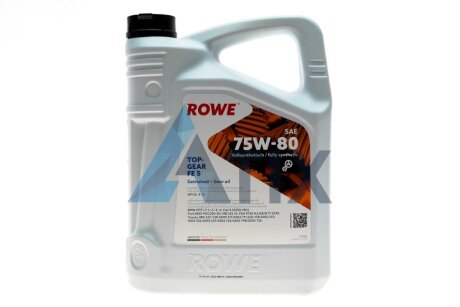 Олива трансмісійна HIGHTEC TOPGEAR FE SAE 75W-80 S (5 L) ROWE 25066-0050-99