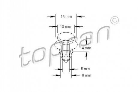 Пружинный зажим TOPRAN / HANS PRIES 205809