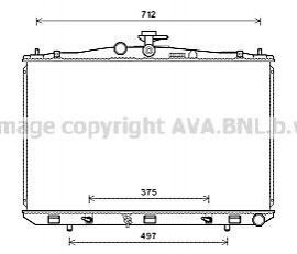 РАДИАТОР СИСТЕМЫ ОХЛАЖДЕНИЯ LEXUS RX 350 01.09- AVA COOLING TO2675 (фото 1)