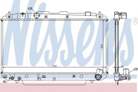 Радиатор. NISSENS 64638A