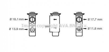 Клапан расширительный системы кондиционирования | 5-Serie * E60 / E61 \'03- AVA COOLING BW1238