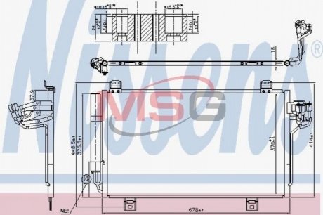 Конденсер MAZDA 2 III (DL) 4 DOORS (15-) 1.5 D NISSENS 940775