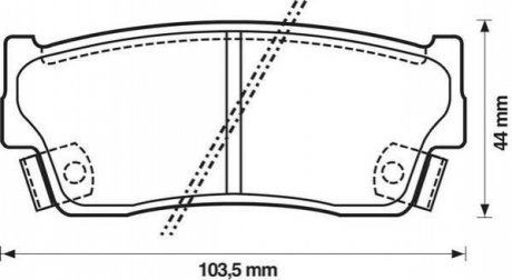 Комплект тормозных колодок дисковый тормоз Jurid 572166J (фото 1)