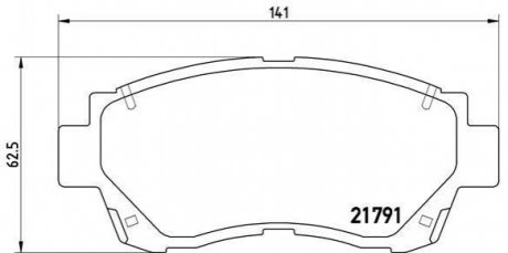 Тормозные колодки дисковые, к-кт. BREMBO P 83 027