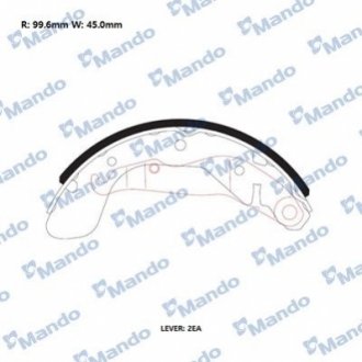 Колодки гальмівні барабан (вир-во) MANDO RMLD04
