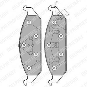 Дисковые тормозные колодки компл. Delphi LP1161 (фото 1)