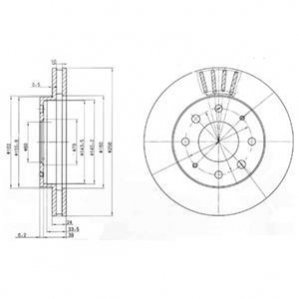 Диск тормозной 2шт в упаковке Delphi BG3401