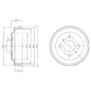 Тормозной барабан (203х43,5) Delphi BF481