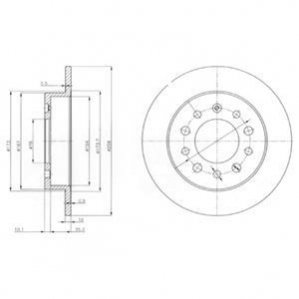 Диск тормозной задний Delphi BG3862