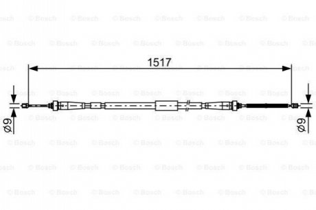 Трос ручного тормоза BOSCH 1987482639