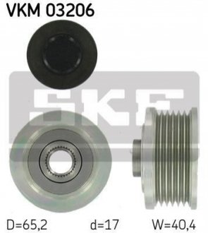 Шків генератора SKF VKM 03206