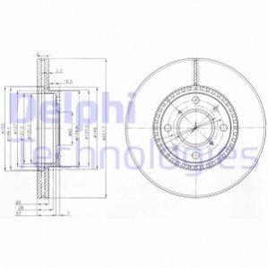 Гальмівний диск Delphi BG4049C